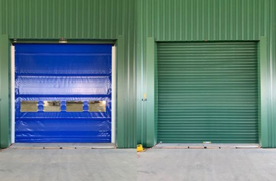 Precio de fábrica Puerta de persiana enrollable de PVC de alta velocidad de operación manual/automática para interiores de almacenes/fábricas industriales rápidos, material de acero inoxidable 304