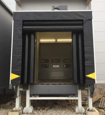 Moderno Tejido de cuerda resistente al desgaste Sistema de carga ajustable Refugio de la puerta del muelle Túneles retráctiles Sello del muelle PVC automático Refugio de carga del muelle