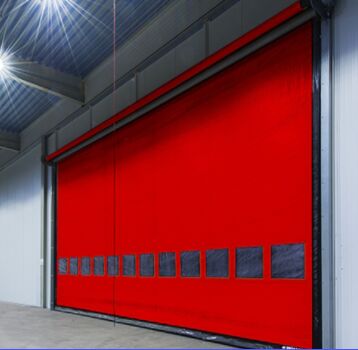 Puerta enrollable rápida automática de alta velocidad de PVC, obturador rápido de acero inoxidable 304, puerta enrollable de congelador rápido para almacenamiento en frío