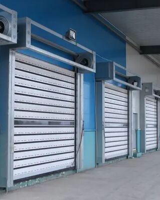 220V 50HZ Puerta Enrollable en Espiral de Alta Velocidad de Aluminio Eficiencia de Seguridad Material Duro Rápido Muelle Comercial Industrial de Almacén