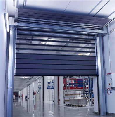 220V 50HZ Puerta Enrollable en Espiral de Alta Velocidad de Aluminio Eficiencia de Seguridad Material Duro Rápido Muelle Comercial Industrial de Almacén
