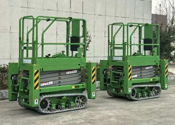 Elevador de trabajo en el aire Plataforma de elevación eléctrica con batería 1.5 KW Potencia del motor optimizada para construcción y mantenimiento