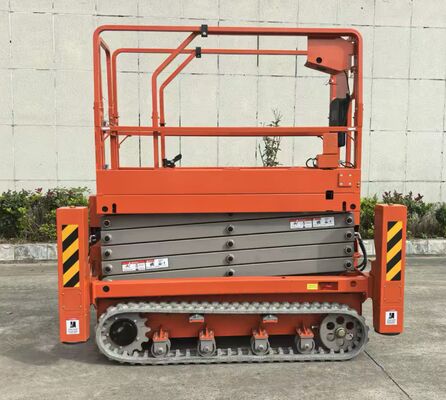 Elevador de trabajo en el aire Plataforma de elevación eléctrica con batería 1.5 KW Potencia del motor optimizada para construcción y mantenimiento
