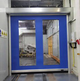 Venta directa de fábrica Reducción del ruido Alta velocidad PVC Rollo de la puerta del obturador rápido 304 material de acero inoxidable Manual operación automática