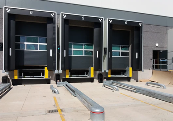 DESEO Ahorro energético Industrial Ajustable Inflable aislado hermético Sellado refugio de muelle para taller Con estructura de acero de servicio