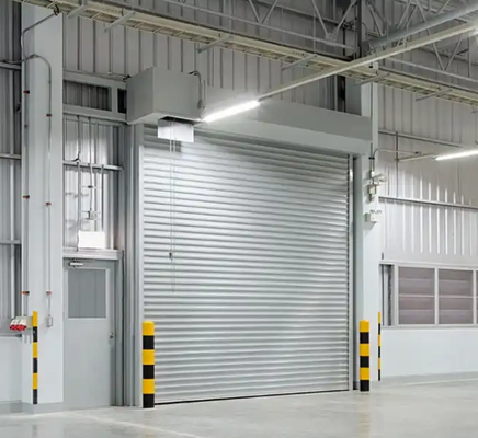 China Turbina de seguridad automática aislamiento térmico a prueba de viento eléctrico duradero de alta velocidad de seguridad de la puerta en espiral eficiencia