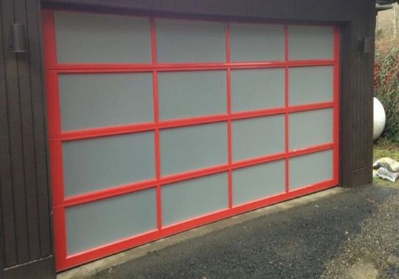 puerta transparente del garaje 220/230V, estructura firme de las puertas de aluminio modernas del garaje