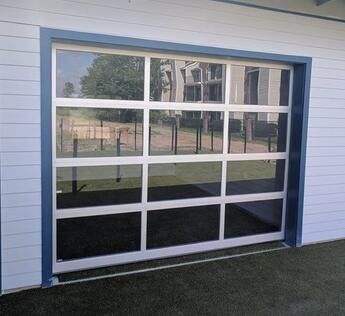 Puertas de cristal de aluminio sacadas del garaje del marco, puertas de cristal modernas del garaje