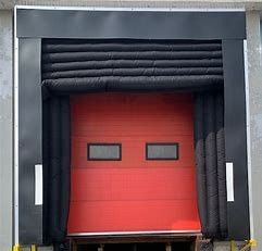 Cojín de aire Cordura 1000 Almacenamiento en frío Sellos de refugio de muelle inflables Refugios de puerta de muelle resistentes al desgaste
