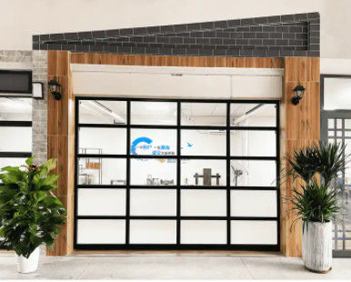Puerta superior seccional de aluminio recubierta en polvo con vista completa para puertas de garaje