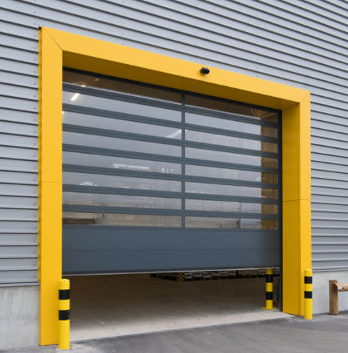 Puerta espiral transparente de aluminio de alta velocidad Resistencia al viento ≤ 2.0KN/m2 y rendimiento Alta velocidad con venta directa de fábrica