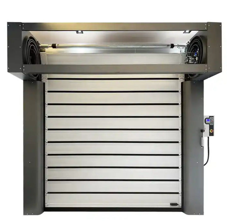 Puerta espiral de alta velocidad de aluminio industrial transparente Seguridad y eficiencia en una puerta rápida automática industrial