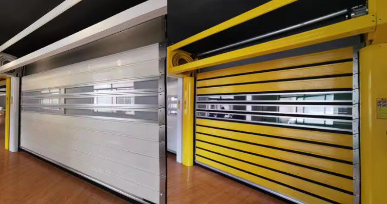 Puerta espiral de alta velocidad con control PLC a 0,8 m/s Sistema de seguridad de sensores fotoeléctricos de velocidad