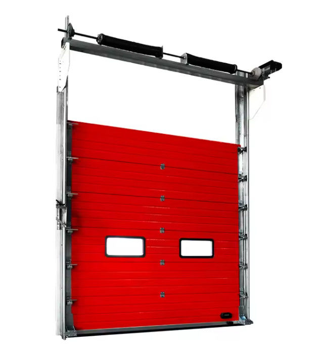 Puertas seccionales aisladas de espuma de poliuretano blanco con umbral de aluminio