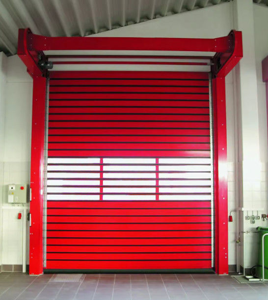 220V/50HZ Sensor fotoeléctrico de seguridad Puerta espiral de velocidad -20°C~50°C Abrir resistencia al viento de aluminio rígido Puerta de alta velocidad