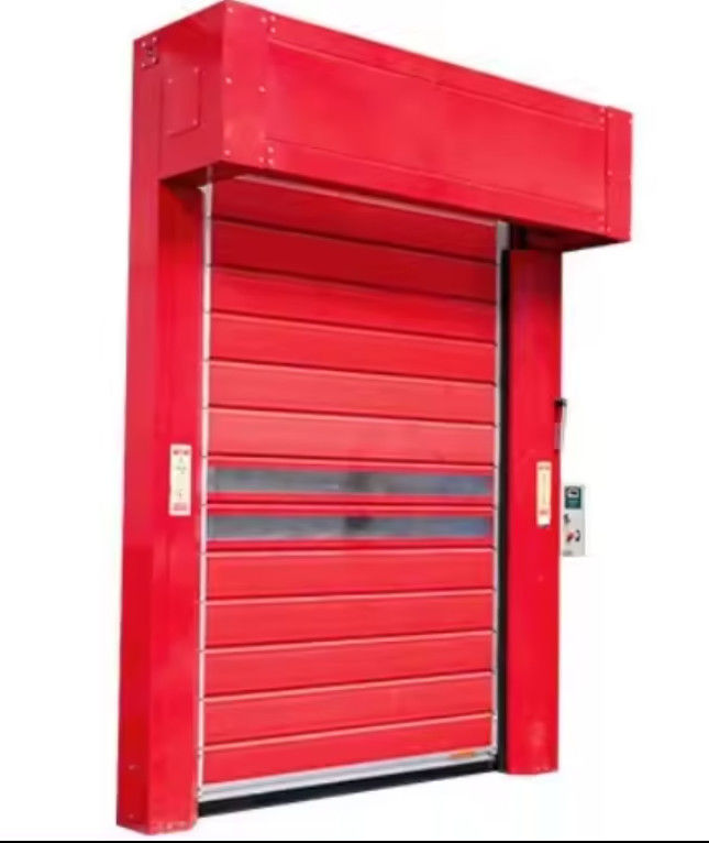 Eficiencia de seguridad de la puerta espiral transparente de aluminio de alta velocidad con sistema de control PLC Venta directa de fábrica Velocidad máxima 2 m/s
