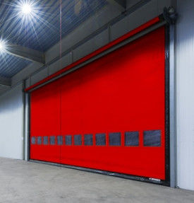 304 de acero inoxidable aislado térmico velocidad rápida Roll Up PVC puerta de persiana comercial rápidamente automática