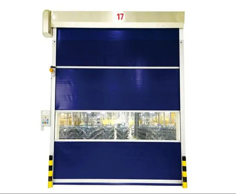 Puerta de metal aislada de rodadura rápida, resistente a la intemperie, puerta de persiana exterior con bajo ruido