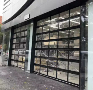 Puerta de garaje seccional de aluminio seccional con doble acristalamiento