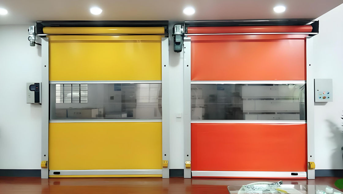 Puerta de garaje de alta velocidad de PVC silenciosa y duradera con obturación rápida Puerta exterior de aleación de aluminio personalizada