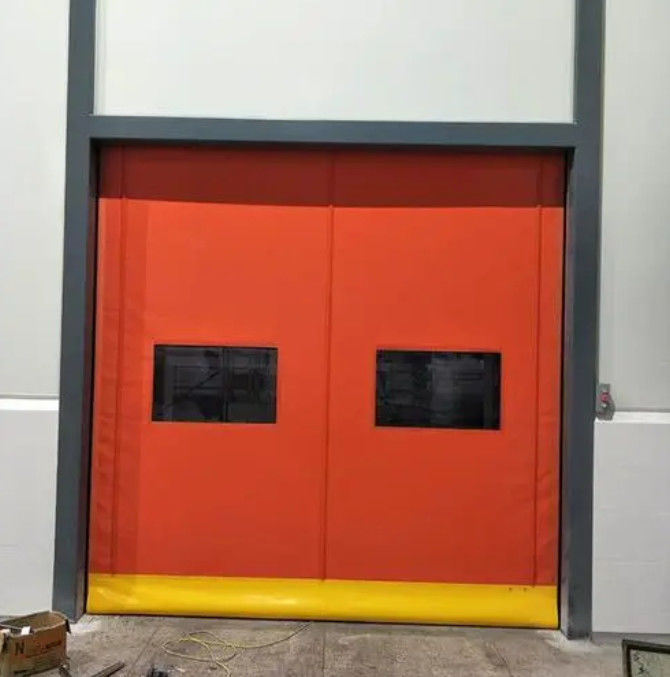 Puerta de alta velocidad personalizada de PVC con persiana rápida con acero inoxidable y puerta de cremallera de control inteligente