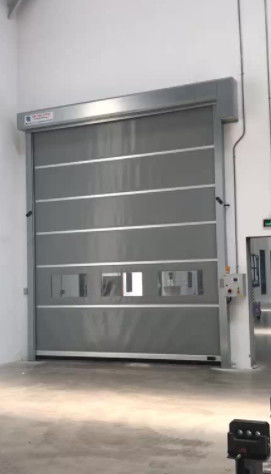 Reducción del ruido Alta velocidad PVC Rollo Up Puerta de persiana rápida 304 de acero inoxidable Resistencia a las condiciones climáticas
