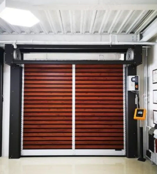 Industria Almacén rápido aislado de aluminio transparente puerta espiral de alta velocidad de seguridad Eficiencia Velocidad de apertura 0,8 m/s para entornos de ritmo rápido