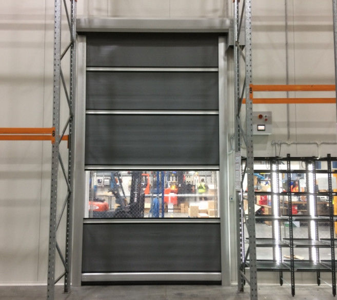 Durabilidad moderna de alta velocidad de PVC Rollo de puertas de persiana rápida 304 material de acero inoxidable Almacenamiento automático de PVC congelado puertas de enfriador