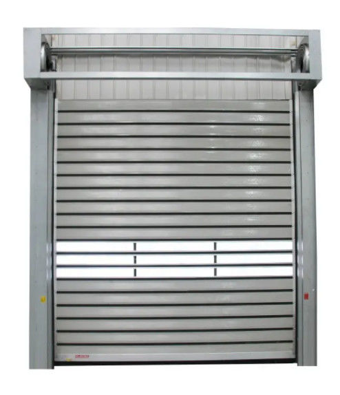 Sistema de seguridad del sensor fotoeléctrico Puerta espiral transparente de alta velocidad de aluminio para máxima eficiencia y rendimiento suave