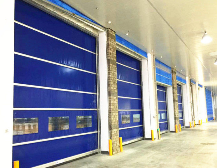 Puerta de persiana rápida de PVC de alta velocidad de acero inoxidable 304 con aislamiento