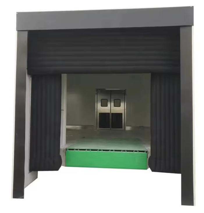 Excellent Fire Resistance Industrial Adjustable Inflatable Insulated Dock Shelter with Automatic Door Seal PVC Rubber Cold Room Windproof Finished Surface