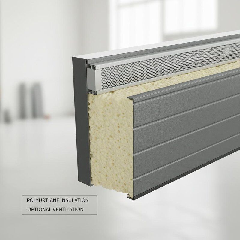 Puertas seccionales aisladas de 50 mm-80 mm de espesor con aislamiento de espuma de poliuretano y ventilación opcional