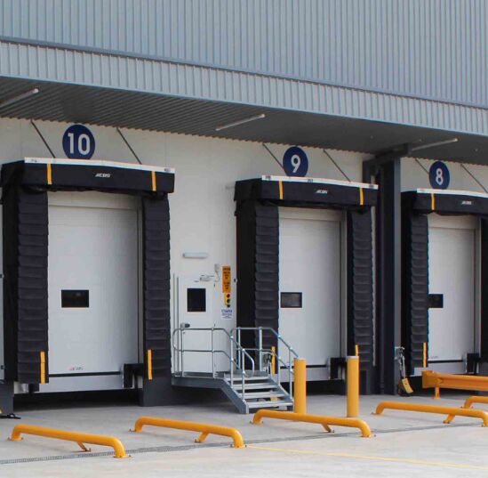 OEM mayorista estilo industrial exterior impermeable alta durabilidad sistema de carga ajustable cubierta de puerta del muelle color personalizado
