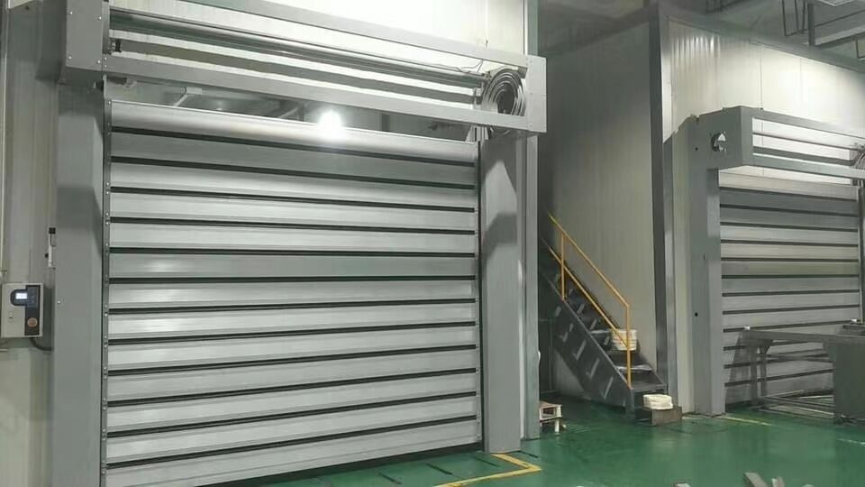 Alta calidad de aislamiento térmico de aleación de aluminio automático de diseño industrial puerta espiral de alta velocidad puerta de taller