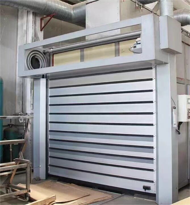 Control PLC Puerta espiral industrial de alta calidad de aluminio de alta velocidad Puerta rápida espiral exterior inteligente Puerta enrollable rápida de aluminio